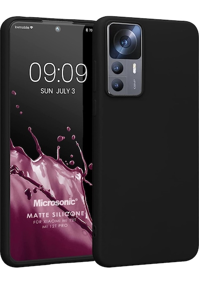 Microsonic Matte Silicone Xiaomi Mi 12T Pro Kılıf Siyah