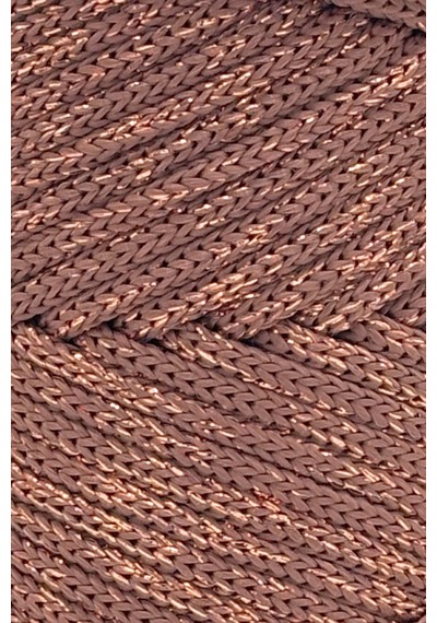 Sensy Simli 5 Mm Polyester Makrome İpi 400 Gr Bakır Supla İp Ve Çanta İpliği