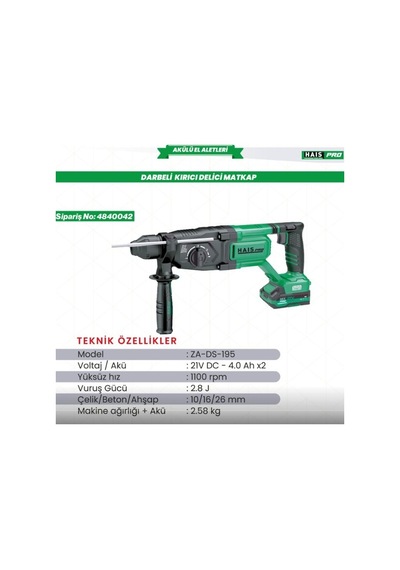 Darbeli Kır.del.matk.21v Dc-4.0ah Rb-ds195 Haispro