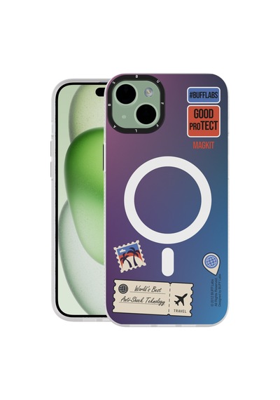BuffiPhone Uyumlu 15 Magkit Desenli Kılıf