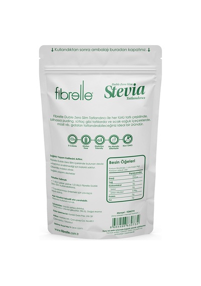 Fibrelle Double Zero Slim Stevialı Tatlandırıcı 1kg