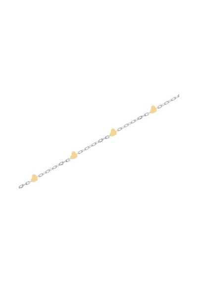 Gülaylar - Altın 14 Ayar Kalp Bileklik N11.15904 Sarı Altın