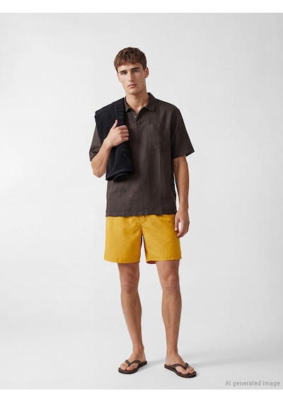 Lcw Swımwear Sarı Kısa Boy Erkek Deniz Şortu