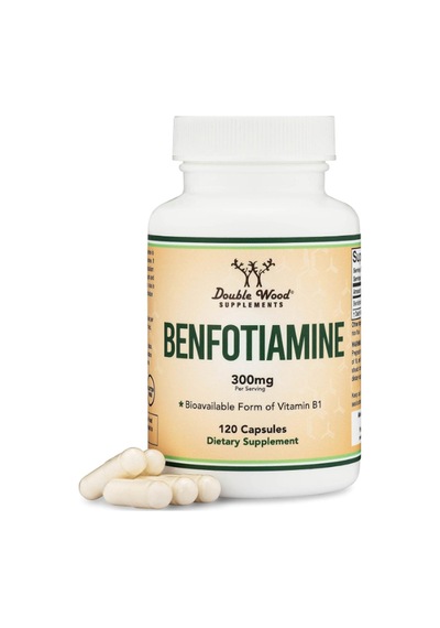 Double Wood Benfotiamine 300mg Third Party Tested, 120 Capsu...