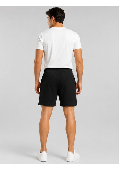 Umbro Lotus Camp Erkek Siyah Pamuklu Spor Şort - Te0279