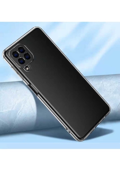 Goocamp Galaxy Uyumlu A22 4g Kılıf Kamera Korumalı Süper Silikon Kapak - Renksiz Renksiz