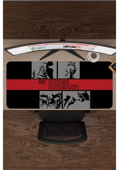 Cowboy Bebop Anime V3 - 90x40 Xxl Gaming Kauçuk Kaymaz Taban Mouse Pad Fare Altlığı