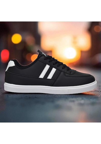 038 Rahat Taban Günlük Unisex Siyah Erkek Spor Ayakkabı Siyah