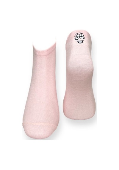 Me-vo 3'lü Unısex Sevimli Emoji Tasarımlı Esnek Nem Alabilen Pamuklu Spor Soket Çoraplar Çok Renkli