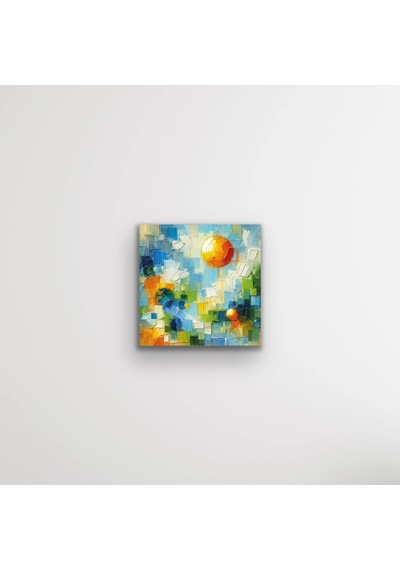 Yaz Mevsimi Kanvas Tablo 60x60cm Çok Renkli