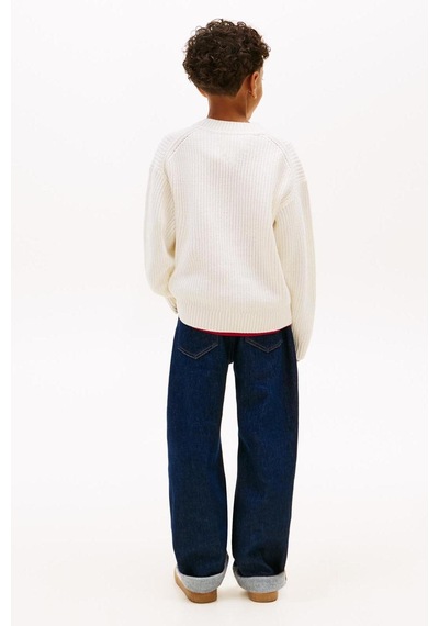 Tommy Hilfiger Erkek Çocuk Triko Kb0kb10071 Ekru
