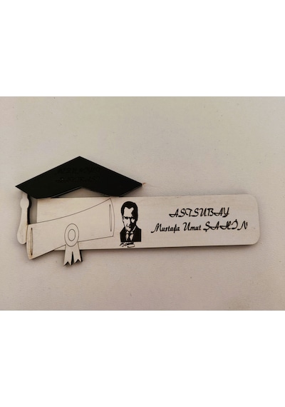 Resmi Kurum Plaket-anahtarlık-kitap Ayracı Set Kişiye Ö Beyaz - Altın