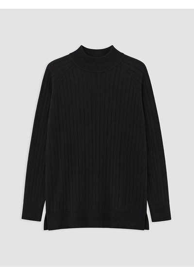 Lcw Modest Lacivert Yarım Balıkçı Yaka Kadın Triko Tunik