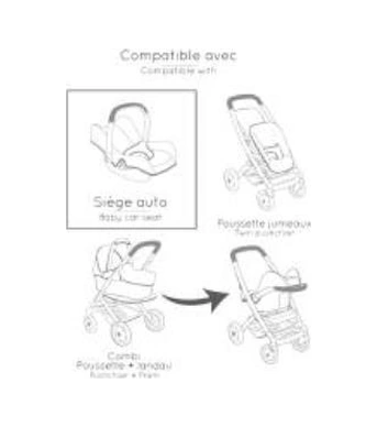 Smoby Maxi-cosi Oyuncak Bebek Mama Sandalyesi Puset Ve Salıncak - Pembe 240242