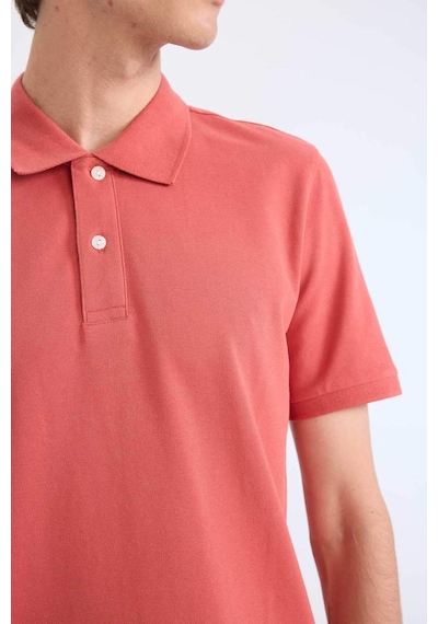 DeFacto %100 Pamuk Regular Fit Polo Yaka Kısa Kollu Basic Düz Pike Kumaş Tişört C1293AX25SPOG368