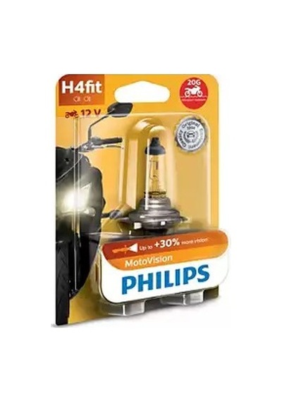 Hs1-h4 Far Ampulu Phılıps Motovision +30% Fazla Işık