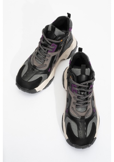 Luvishoes Lowel Siyah-mor Kadın Spor Bot Mor - Siyah