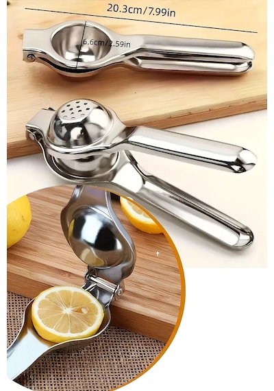 Paslanmaz Çelik Limon Sıkacağı Pratik Kolay Sıkılabilir Limon Mandalina Sıkacağı Paslanmaz Paslanmaz Diğer