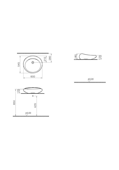 VitrA Istanbul Çanak Lavabo 60 CM Beyaz 4280B403-0016