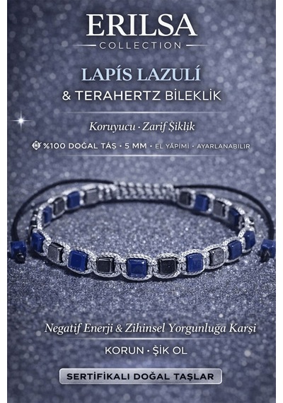 Sertifikalı Lapis Lazuli Taşı Bileklik - 5 Mm Küp Kesim Terahertz Çok Renkli
