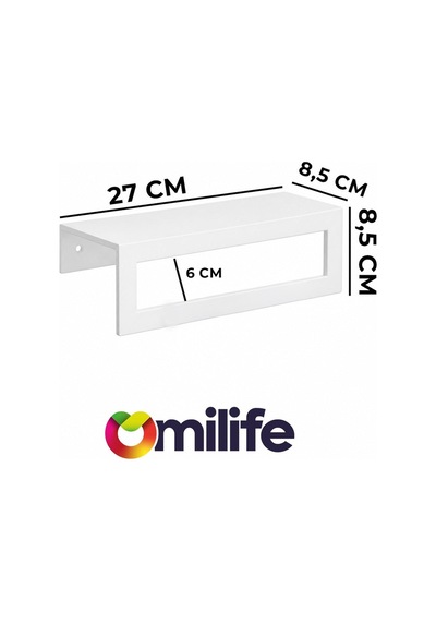Beyaz Raflı Havlu Askısı Metal Banyo Raflı Havluluk 27 Cm Otel Tipi Duvar Havlu Rafı Diğer