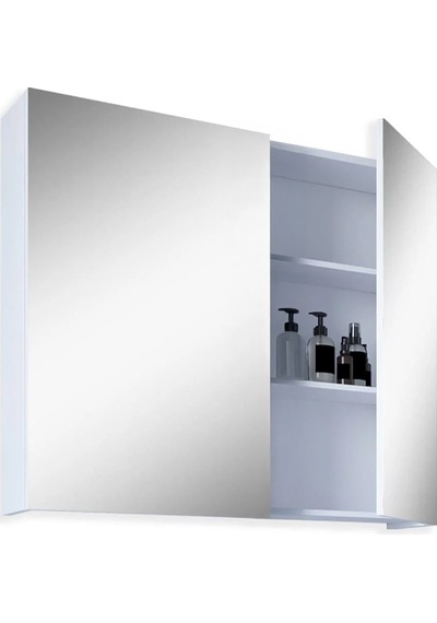 Teta Home Tokyo 65cm Mdf Banyo Üst Aynalı Dolap Beyaz Beyaz