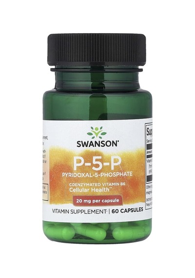 Swanson Vitamins, P-5-p, 20 Mg, 60 Capsules