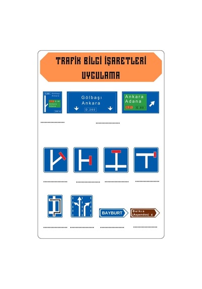 Herkes İçin Trafik İşaretleri Yaz-sil Kitabı