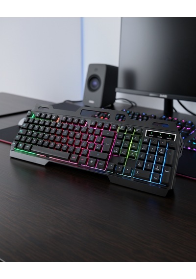 Oyuncu Klavye Mouse Seti Rgb Işıklı Türkçe Q Dpı Ayarlı Xuczzzpg8018klavye-2-1