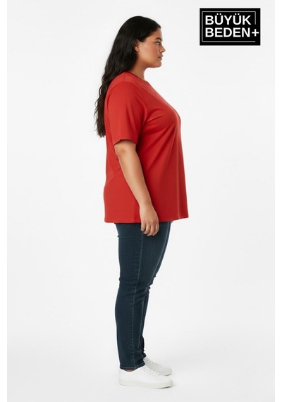 Superlife Büyük Beden Kadın Basic Tişört Pamuklu Düz T-shirt 3xl-6xl Spr26btsk510 Kırmızı Superlife Büyük Beden Kadın Basic Tişört Pamuklu Düz T-shirt 3xl-6xl Spr26btsk510 Kırmızı
