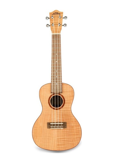 Lanikai Fm-c Flame Maple Concert Ukulele Alevli Akçaağaç Parlak Ve Net Ses