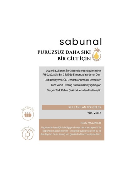 Sabunal Kahveli Sabun 2 Adet - Bitkisel Cilt Bakımı
