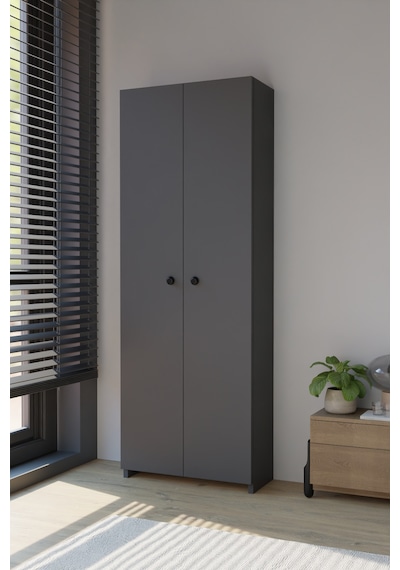 Alpaevmobilya 150 Cm 2 Kapaklı 5 Raflı Geniş Çok Amaçlı Yatak Odası Kıyafet Dolabı Düzenleyici Ve Organizer Antrasit Alpaevmobilya 150 Cm 2 Kapaklı 5 Raflı Geniş Çok Amaçlı Yatak Odası Kıyafet Dolabı Düzenleyici Ve Organizer Antrasit