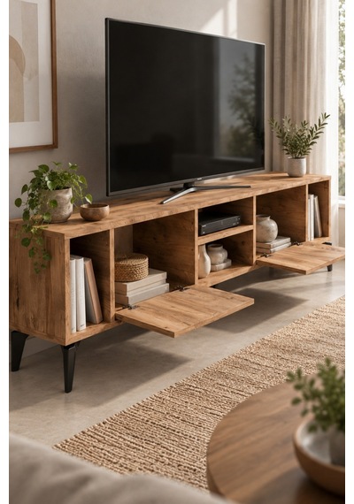 Sulorahome Çok Renkli Tv Sehpası 160x35 Cm