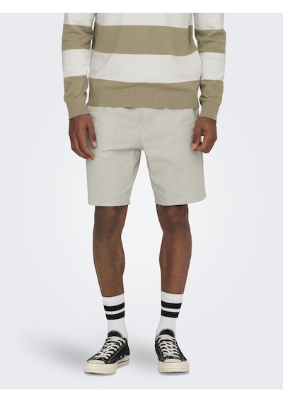 Only & Sons Onslınus 0007 Cot Lın Shorts Noos Erkek Gri Şort - 22024967 Gri