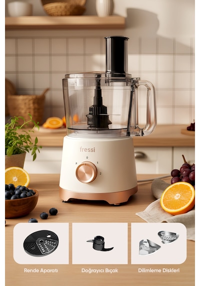 Fressi FR-PBL02 1200 W Armonia Power Mutfak Robotu Salata Doğrayıcı Blender Seti