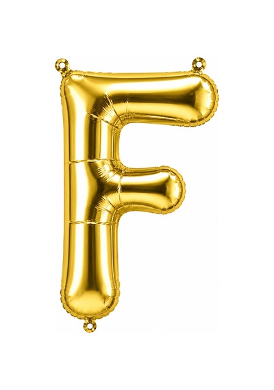 F Harfi Folyo Balon Altın Rengi 36 Cm