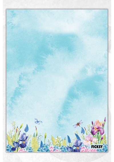 A5 Çiçek Bloknot Çizgisiz Defter - 50 Yaprak - Memopad - Notepad - Not Defteri - Not Kağıdı - 1310 Çok Renkli