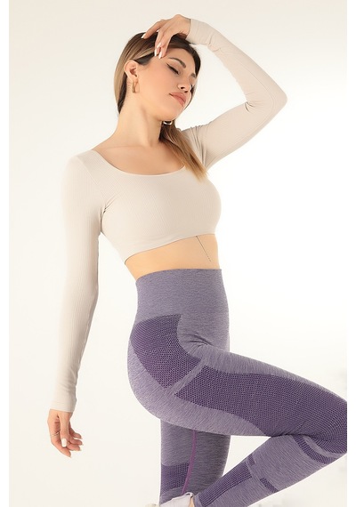 Doremi Seamless Straplez Uzun Kollu Fitilli Büstiyer 001