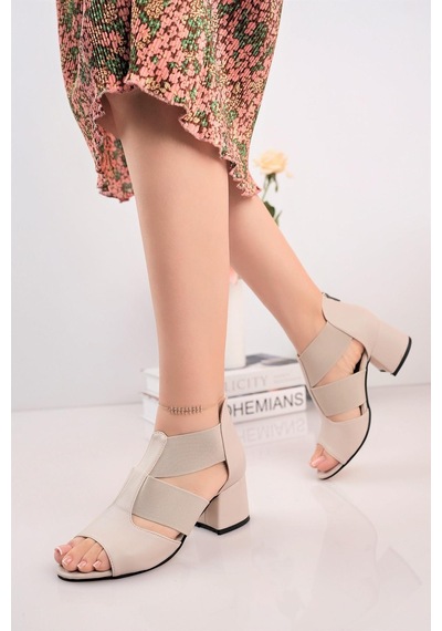 Nesil Shoes Conf 116 Ten Fermuarlı Yazlık Kadın Ayakkabı-ten Ten Rengi