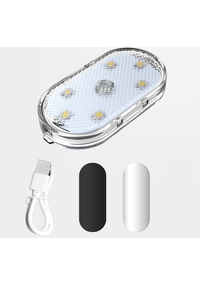 7 Renkli Dokunmatik Sensörlü 6 Led Lamba USB Şarjlı Mıknatıslı