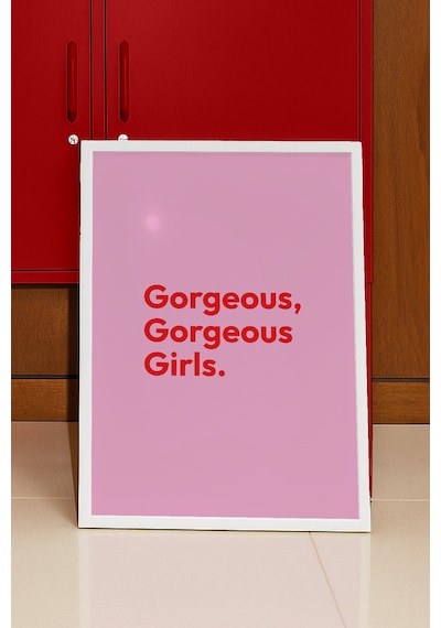 Gorgeous Girl Dekoratif Poster Beyaz Çerçeveli