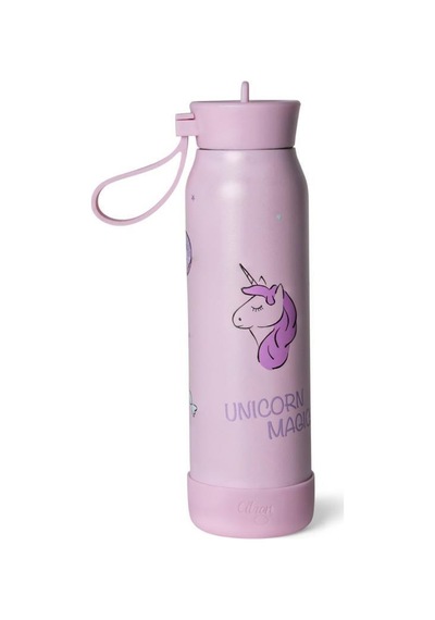 Citron 3 Katmanlı Paslanmaz Çelik Termos Seti 350 Ml - Stormy Unicorn Pembe