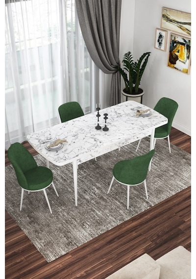 Canisa Concept Kor Serisi 70x114 Açılabilir Mutfak Masası Takımı Beyaz Mermer Desen Masa 4 Haki Yeşil Sandalye Masa Beyaz Mermer Desenli Sandalyeler Haki Yeşili Canisa Concept Kor Serisi 70x114 Açılabilir Mutfak Masası Takımı Beyaz Mermer Desen Masa 4 Haki Yeşil Sandalye Masa Beyaz Mermer Desenli Sandalyeler Haki Yeşili