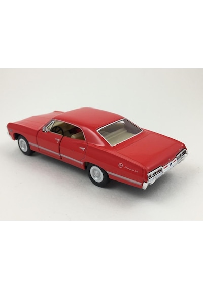 Kinsmart 1967 Chevrolet Impala 1:43 Kırmızı Çek Bırak Model Araba