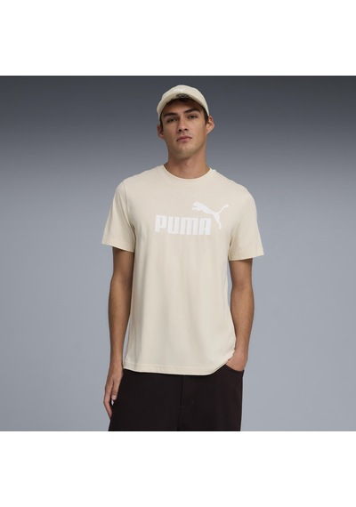 Puma Ess No.1 Logo Tee 682533-87 Tişört Erkek T-shirt Bej