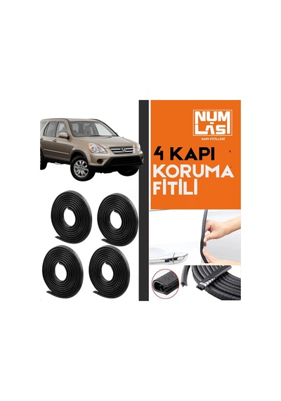 Honda Cr-v 2002-2006 4 Kapı Koruma Fitili Siyah Renk Numlas-a Kalite-nm2423