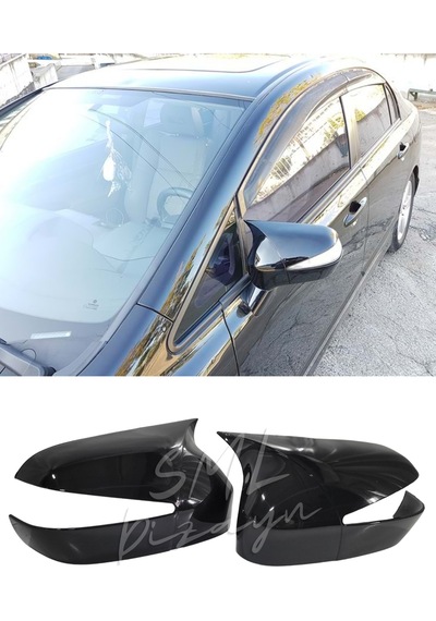 Honda Civic Fd6 Batman-Yarasa Ayna Kapağı (Plastik) Piano Black