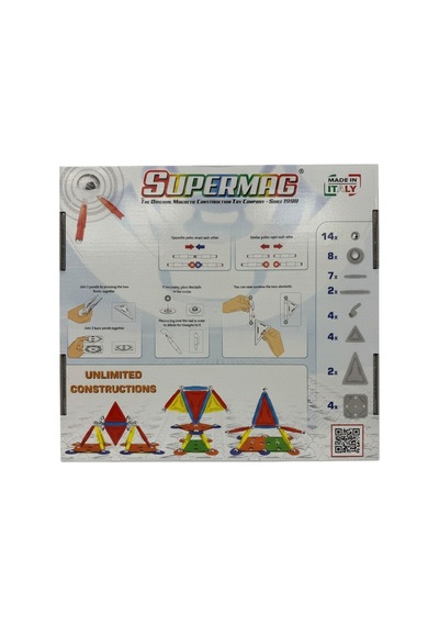 Supermag 45 Parça Multıcolor Manyetik Yapı Oyuncağı- Stem Mıknatıslı Oyun Seti