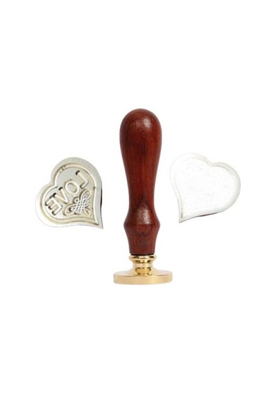 Mektup Damga Mühürü Love Kalp + 30 Mühür Mumu + Eritme Kaşığı